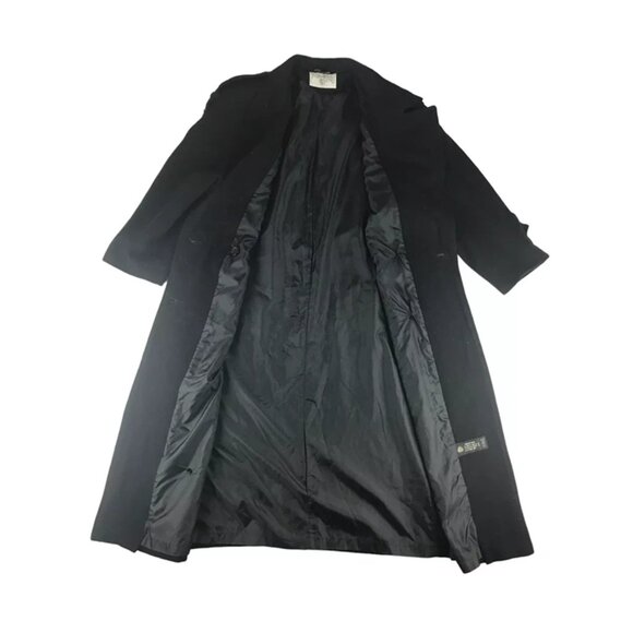 International Scene Womens Black Wool Button Up Double Breasted Overcoat Sz XL - Picture 4 of 11